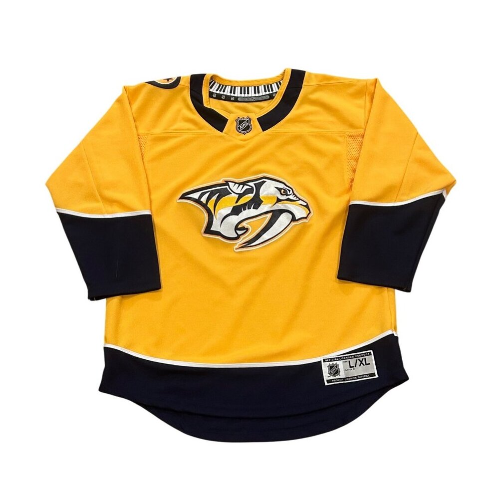 Nashville Predators Home Gold Stitched NHL Hockey Jersey Youth L/XL